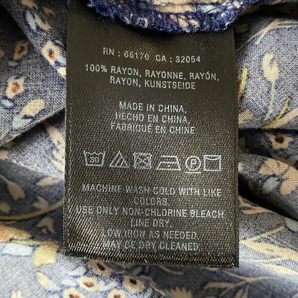 Maeve Anthropologie Floral Blouse Tie Neck Sz Small High Low Multicolor - Read - Picture 9 of 10